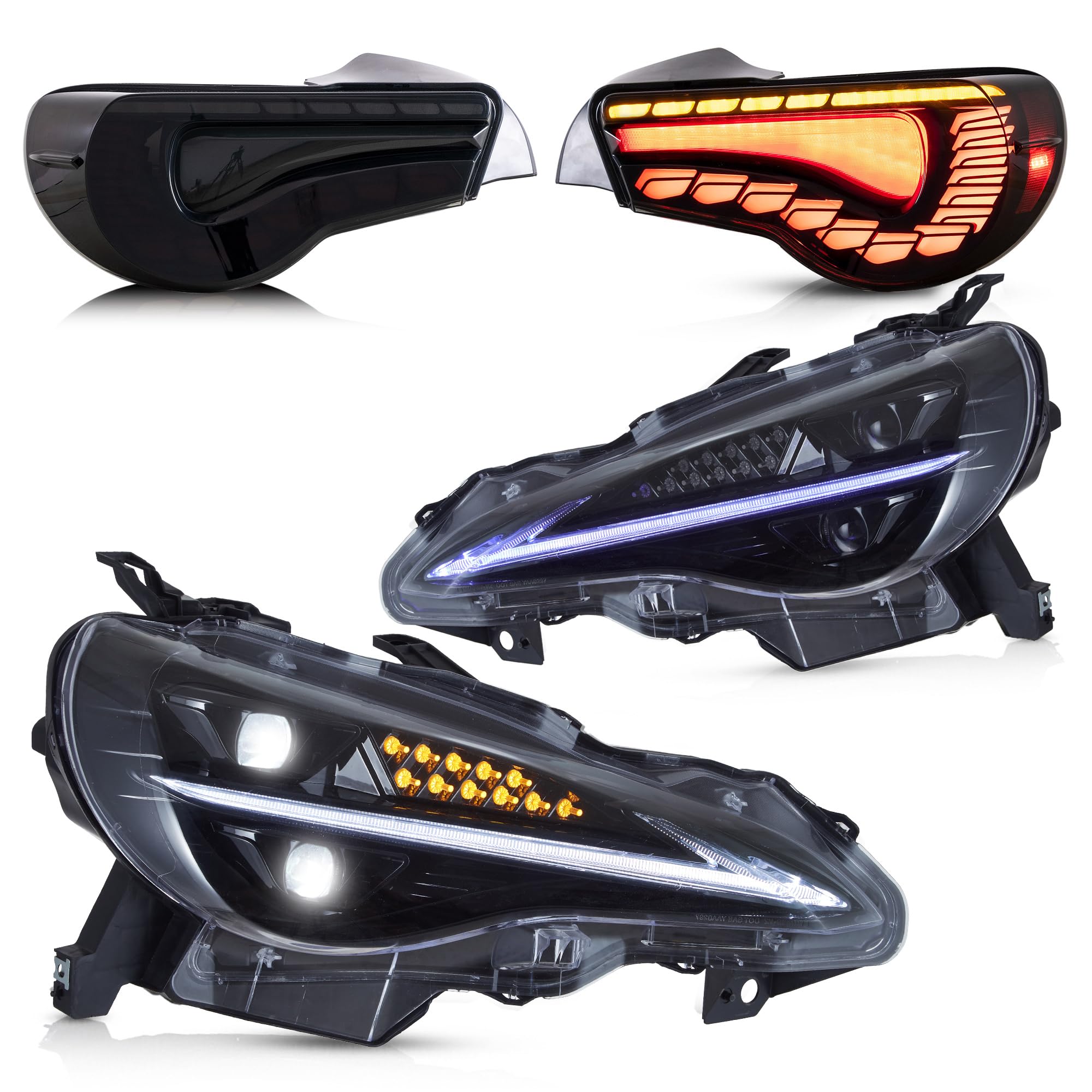 Amazon.com: VLAND LED Headlights and Smoked Tail Lights For 2012